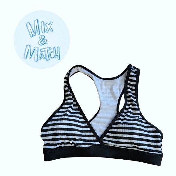 Quintsoul Racerback Striped Bikini Top - Picture 2 of 5